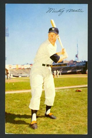 Mickey Mantle (batting Stance) 1953 - 55 Dormand Postcards 111 - Rare - Ex - Mt