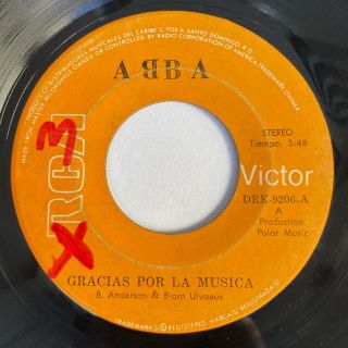Abba - Gracias Por La Musica / Dame Dame Dame - Rare Dominican Republic 45
