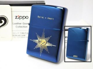 Spiral Heart Zippo Blue Titanium 2003 Mib No.  4550 Rare 　　　　　 　 360210d72