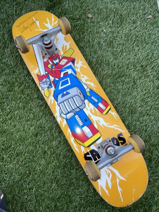 Birdhouse Skateboard Willy Santos Deck Signed Transformers Optimus Prime Rare