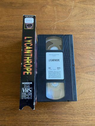Lycanthrope (1999) Dead Alive Productions VHS Werewolf Horror Gore RARE 3