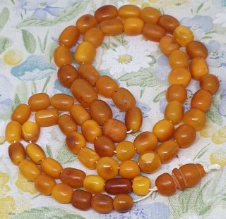 Amber egg yolk baltic old Rare antique rosary 19century 22gramm,  bernstein 3