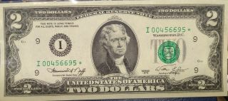 1976 $2 Dollar Bill Star Note,  Rare Low Numbered Minneapolis Run Of Only 640k