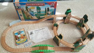 Thomas & Friends Wooden Railway Train Racing Down The Rails Set Rare (read)
