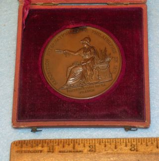 Rare 1876 Centennial French Award Medal Bronze In Orig Case Unc France Bitterlin