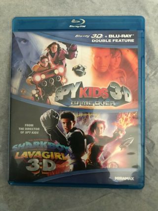 Spy Kids 3d Sharkboy And Lavagirl 3d Blu Ray Very Rare Oop Htf Family Kids Fun