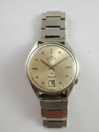 Rare Vintage Mens Mondia Stellaris 30 Automatic Watch Zenith 1970 