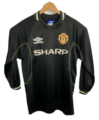 Vintage Rare Manchester United 1998 Umbro Long Sleeve Jersey Mens M - Lfit